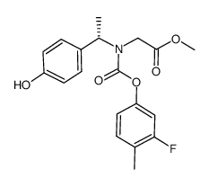 N-((3-fluoro-4-methylphenoxy)carbonyl)-N-(1-(4-hydroxyphenyl)ethyl amino)acetate Structure