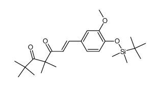(E)-1-(4-tert-butyldimethylsilyloxy-3-methoxyphenyl)-4,4,6,6-tetramethylhept-1-ene-3,5-dione Structure