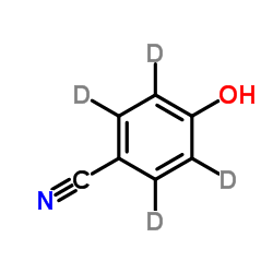 4-Hydroxy(2H4)benzonitrile结构式