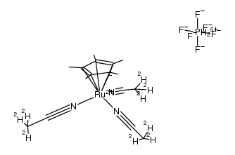 [(η5-C5Me5)Ru(CD3CN)3]PF6 Structure