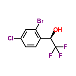 (1R)-1-(2-Bromo-4-chlorophenyl)-2,2,2-trifluoroethanol结构式