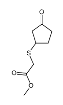 methyl 2-((3-oxocyclopentyl)thio)acetate Structure