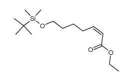 ethyl (Z)-7-(tert-butyldimethylsilyloxy)-hept-2-enoate结构式