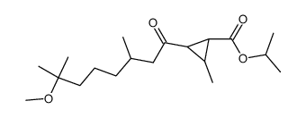 isopropyl 2-(7-methoxy-3,7-dimethyloctanoyl)-3-methylcyclopropane-1-carboxylate结构式