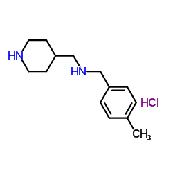 (4-Methyl-benzyl)-piperidin-4-ylmethyl-amine hydrochloride结构式