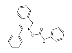 N-benzoyl-N-benzyl-O-phenylcarbamoyl-hydroxylamine结构式