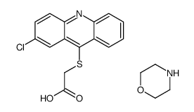 ((2-Chloro-9-acridinyl)thio)acetic acid compd. with morpholine (1:1) structure