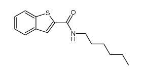 N-n-hexyl benzo[b]thiophene-2-carboxamide结构式