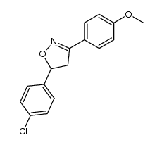 5-(4-chlorophenyl)-3-(4-methoxyphenyl)-4,5-dihydroisoxazole结构式