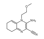 3-amino-4-(2-methoxyethyl)-4,6,7,8-tetrahydroquinoxaline-2-carbonitrile结构式
