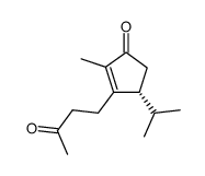 (R)-4-Isopropyl-2-methyl-3-(3-oxo-butyl)-cyclopent-2-enone Structure