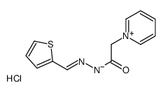 2-pyridin-1-ium-1-yl-N-(thiophen-2-ylmethylideneamino)acetamide,chloride结构式