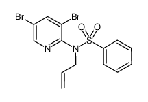 Benzenesulfonamide, N-(3,5-dibromo-2-pyridinyl)-N-2-propen-1-yl-结构式