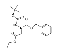 t-butyl 3-benzyloxycarbonyl-3-(ethoxycarbonylmethyl)carbazate结构式
