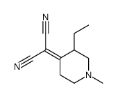 2-(3-ethyl-1-methylpiperidin-4-ylidene)propanedinitrile Structure