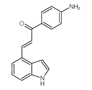 (2E)-1-(4-Aminophenyl)-3-(1H-indol-4-yl)-prop-2-en-1-one结构式