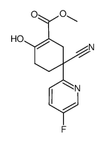 methyl 5-cyano-5-(5-fluoropyridin-2-yl)-2-hydroxycyclohex-1-ene-1-carboxylate Structure