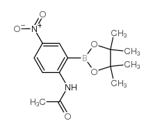 N-(4-Nitro-2-(4,4,5,5-tetramethyl-1,3,2-dioxaborolan-2-yl)phenyl)acetamide Structure