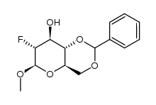methyl 4,6-O-benzylidene-2-deoxy-2-fluoro-βa-D-glucopyranoside结构式