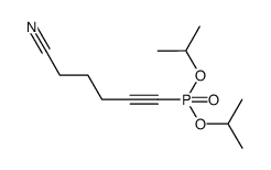 diisopropyl (5-cyanopent-1-yn-1-yl)phosphonate结构式