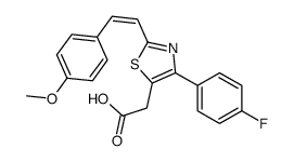 2-[4-(4-fluorophenyl)-2-[(E)-2-(4-methoxyphenyl)ethenyl]-1,3-thiazol-5-yl]acetic acid结构式