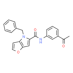 N-(3-Acetylphenyl)-4-benzyl-4H-furo[3,2-b]pyrrole-5-carboxamide Structure
