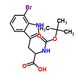 Boc-7-bromo-DL-tryptophan结构式
