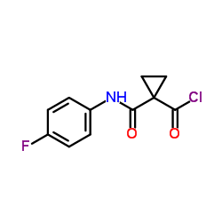 1-[(4-Fluorophenyl)carbamoyl]cyclopropanecarbonyl chloride结构式