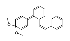 3,3-dimethoxy-6-[6-(2-phenylethenyl)cyclohexa-2,4-dien-1-ylidene]cyclohexa-1,4-diene Structure