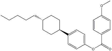 4-Methoxybenzoic acid 4-(trans-4-pentylcyclohexyl)phenyl ester structure