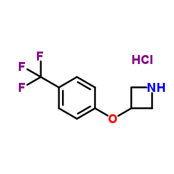 3-[4-(三氟甲基)苯氧基]氮杂环丁烷盐酸盐结构式