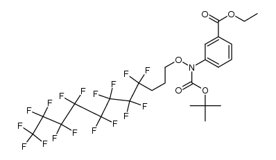 tert-butyl 3-(ethoxycarbonyl)phenyl(3-perfluorooctylpropoxy)carbamate Structure