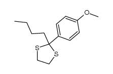 2-butyl-2-(4-methoxyphenyl)-1,3-dithiolane结构式