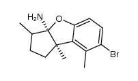 (3aR,8bR)-7-bromo-3,8,8b-trimethyl-2,3,3a,8b-tetrahydro-1H-cyclopenta[b]benzofuran-3a-amine结构式