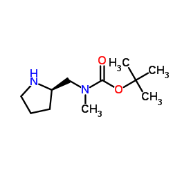 (R)-甲基(吡咯烷-2-基甲基)氨基甲酸叔丁酯结构式