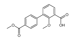 2-methoxy-3-(4-methoxycarbonylphenyl)benzoic acid Structure