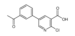 5-(3-acetylphenyl)-2-chloropyridine-3-carboxylic acid Structure