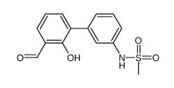 N-[3-(3-formyl-2-hydroxyphenyl)phenyl]methanesulfonamide结构式