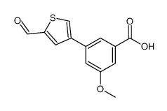 3-(5-formylthiophen-3-yl)-5-methoxybenzoic acid Structure