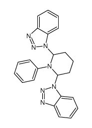 1,1'-(1-phenylpiperidine-2,6-diyl)bis(1H-benzo[d][1,2,3]triazole)结构式