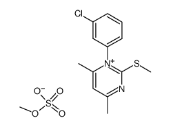 1-(3-chlorophenyl)-4,6-dimethyl-2-(methylthio)pyrimidin-1-ium methyl sulfate Structure