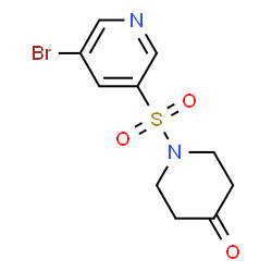 1-(5-bromopyridin-3-ylsulfonyl)piperidin-4-one Structure