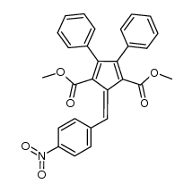 dimethyl 2-(4-nitrobenzylidene)-4,5-diphenylcyclopenta-3,5-diene-1,3-dicarboxylate Structure