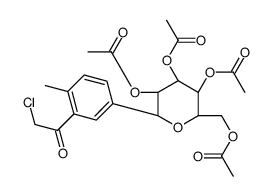 [(2R,3R,4R,5S,6S)-3,4,5-triacetyloxy-6-[3-(2-chloroacetyl)-4-methylphenyl]oxan-2-yl]methyl acetate Structure