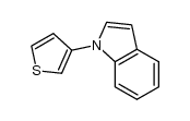 1-(thiophen-3-yl)-1H-indole结构式