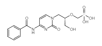 (S)-N1-[(3-羟基-2-二羟基磷酰基甲氧基)丙基]-N4-胞嘧啶结构式