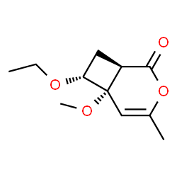 3-Oxabicyclo[4.2.0]oct-4-en-2-one,7-ethoxy-6-methoxy-4-methyl-,(1alpha,6alpha,7bta)-(9CI) Structure