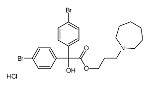 3-(azepan-1-yl)propyl 2,2-bis(4-bromophenyl)-2-hydroxyacetate,hydrochloride Structure