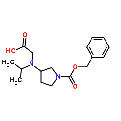 N-{1-[(Benzyloxy)carbonyl]-3-pyrrolidinyl}-N-isopropylglycine Structure