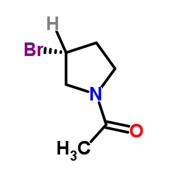 1-[(3R)-3-Bromo-1-pyrrolidinyl]ethanone结构式